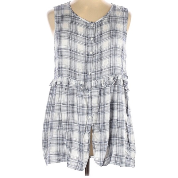 MAX STUDIO LONDON-Womens Ruffled Button Up Shirt. - Picture 5 of 6